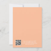 ロマンエレガントチピーチ結婚のQRコード 招待状 (裏面)