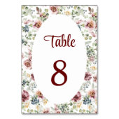 ロマンエレガントチフローラ結婚テーブル番号記号 テーブルナンバー (裏面)