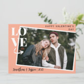 ロマンエレガントチラブカップルValentines Day写真 シーズンカード (スタンド正面)