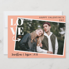 ロマンエレガントチラブカップルValentines Day写真 シーズンカード