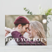 ロマンエレガントチラブカップルValentines Day写真 シーズンカード (スタンド正面)