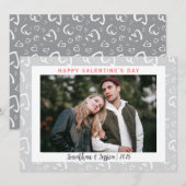 ロマンエレガントチラブカップルValentines Day写真 シーズンカード (正面/裏面)