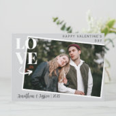 ロマンエレガントチラブカップルValentines Day写真 シーズンカード (スタンド正面)