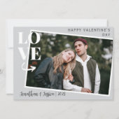 ロマンエレガントチラブカップルValentines Day写真 シーズンカード (正面)