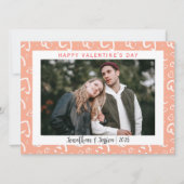 ロマンエレガントチラブカップルValentines Day写真 シーズンカード (正面)