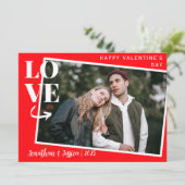 ロマンエレガントチラブカップルValentines Day写真 シーズンカード (スタンド正面)