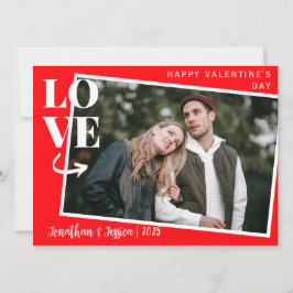 ロマンエレガントチラブカップルValentines Day写真 シーズンカード