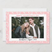 ロマンエレガントチラブカップルValentines Day写真 シーズンカード (正面)