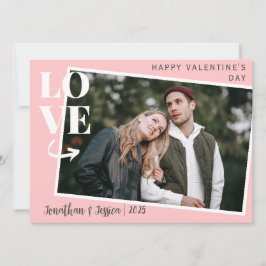 ロマンエレガントチラブカップルValentines Day写真 シーズンカード