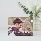 ロマンエレガントチラブカップルValentines Day写真 シーズンポストカード (スタンド正面)