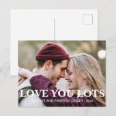 ロマンエレガントチラブカップルValentines Day写真 シーズンポストカード (正面/裏面)