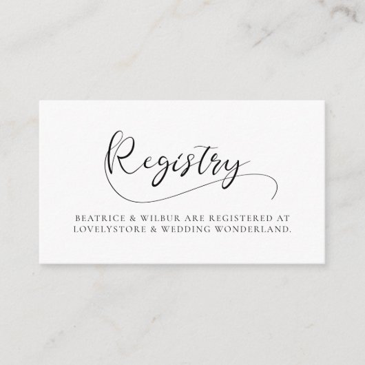 ロマンエレガントチ書道結婚の登記用紙 エンクロージャーカード (正面)