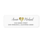 ロマンエレガントチ結婚ックの新郎新婦の住所 ラベル (正面)