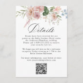 ロマンエレガントティウォーター色のフローラの結婚詳細 エンクロージャーカード (正面)