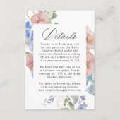 ロマンエレガントティウォーター色のフローラの結婚詳細 エンクロージャーカード (正面)
