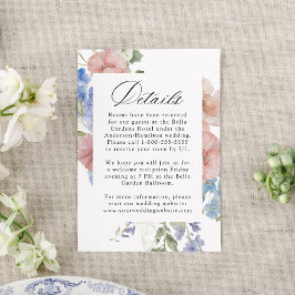 ロマンエレガントティウォーター色のフローラの結婚詳細 エンクロージャーカード