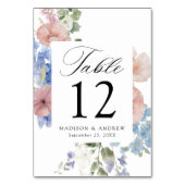 ロマンエレガントティウォーター色のフローラ結婚ズ テーブルナンバー (正面)