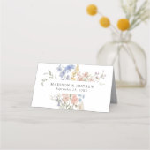 ロマンエレガントティウォーター色のフローラ結婚ズ プレイスカード (裏面)