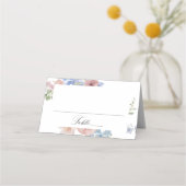 ロマンエレガントティウォーター色のフローラ結婚ズ プレイスカード (正面)