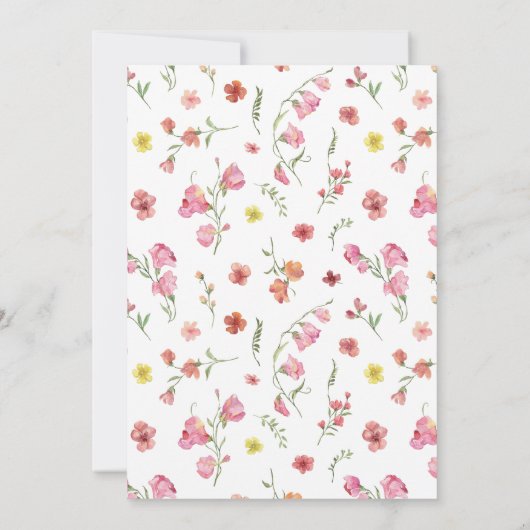 ロマンエレガントティウォーター色のフローラ結婚ズ 招待状 (裏面)