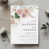 ロマンエレガントティウォーター色のフローラ結婚ズ 招待状