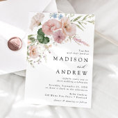 ロマンエレガントティウォーター色のフローラ結婚ズ 招待状