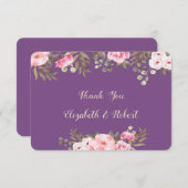 ロマンエレガントティウォーター色フローラサンキューカード サンキューカード (正面/裏面)