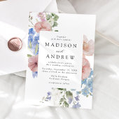 ロマンエレガントティウォーター色フローラフレ結婚ーム 招待状