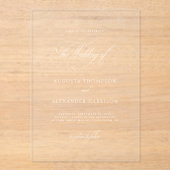 ロマンエレガントティク結婚シー アクリル招待状 (正面)