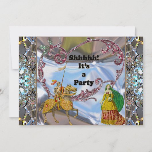 ロマンエレガントティサプライズパーティー招待状 招待状 (正面)