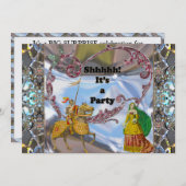 ロマンエレガントティサプライズパーティー招待状 招待状 (正面/裏面)