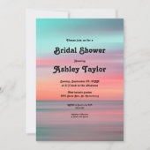 ロマンエレガントティサンセットスカイビーチブライダルシャワー 招待状 (正面)