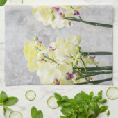 ロマンエレガントティッククリーム&薄紫ラン キッチンタオル (折り畳み)