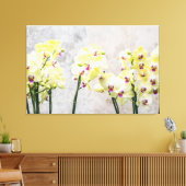 ロマンエレガントティッククリーム&薄紫ラン キャンバスプリント (インサイチュ (リビング))