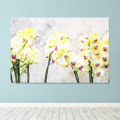 ロマンエレガントティッククリーム&薄紫ラン キャンバスプリント (インサイチュ (ウッドフロア))