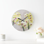 ロマンエレガントティッククリーム&薄紫ラン ラージ壁時計 (ホーム)