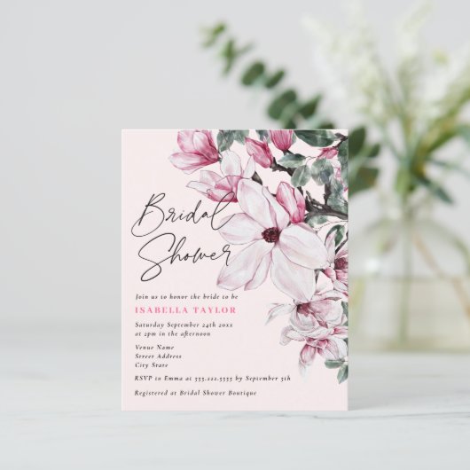 ロマンエレガントティックピンクフローラ予算ブライダルシャワー (スタンド正面)