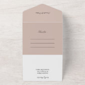 ロマンエレガントティックフローラウォーターカラーアート オールインワン招待状 (外側)