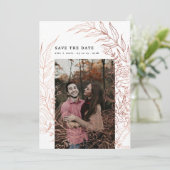 ロマンエレガントティックフローラバラ金ゴールド結婚リース セーブザデート (スタンド正面)