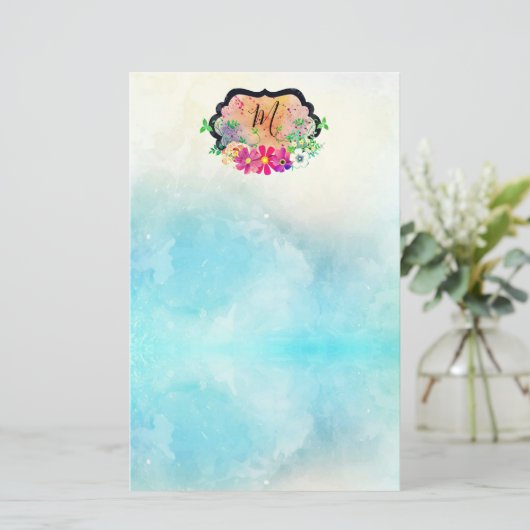 ロマンエレガントティックフローラブーケ 便箋 (スタンド正面)