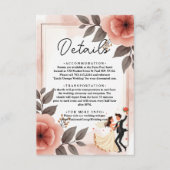 ロマンエレガントティックフローラ新郎新婦結婚ズ エンクロージャーカード (正面)