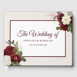 ロマンエレガントティックフローラ結婚ズ ゲストブック