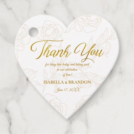 ロマンエレガントティックフローラ金ゴールドス結婚クリプト フェイバータグ (正面)