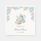 ロマンエレガントティックブライダルティーパーティーブライダルシャワー スタンダードカクテルナプキン (正面)