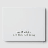 ロマンエレガントティックホワイトローズフローラ結婚美しい ゲストブック (裏面)