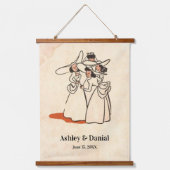 ロマンエレガントティックレトロミッドクラシックセンチュリー結婚ズ 吊り下げ型タペストリー (正面2)