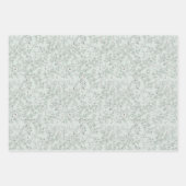 ロマンエレガントティックヴィンテージフローラルパターンセージ ラッピングペーパーシート (正面2)