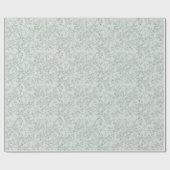 ロマンエレガントティックヴィンテージフローラルパターンセージ ラッピングペーパー (フラット)