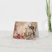 ロマンエレガントティック抽象芸術ア空白のートノートカード シーズンカード (裏面)