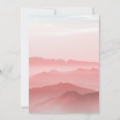 ロマンエレガントティック抽象芸術マウンテンシ結婚ック 招待状 (裏面)